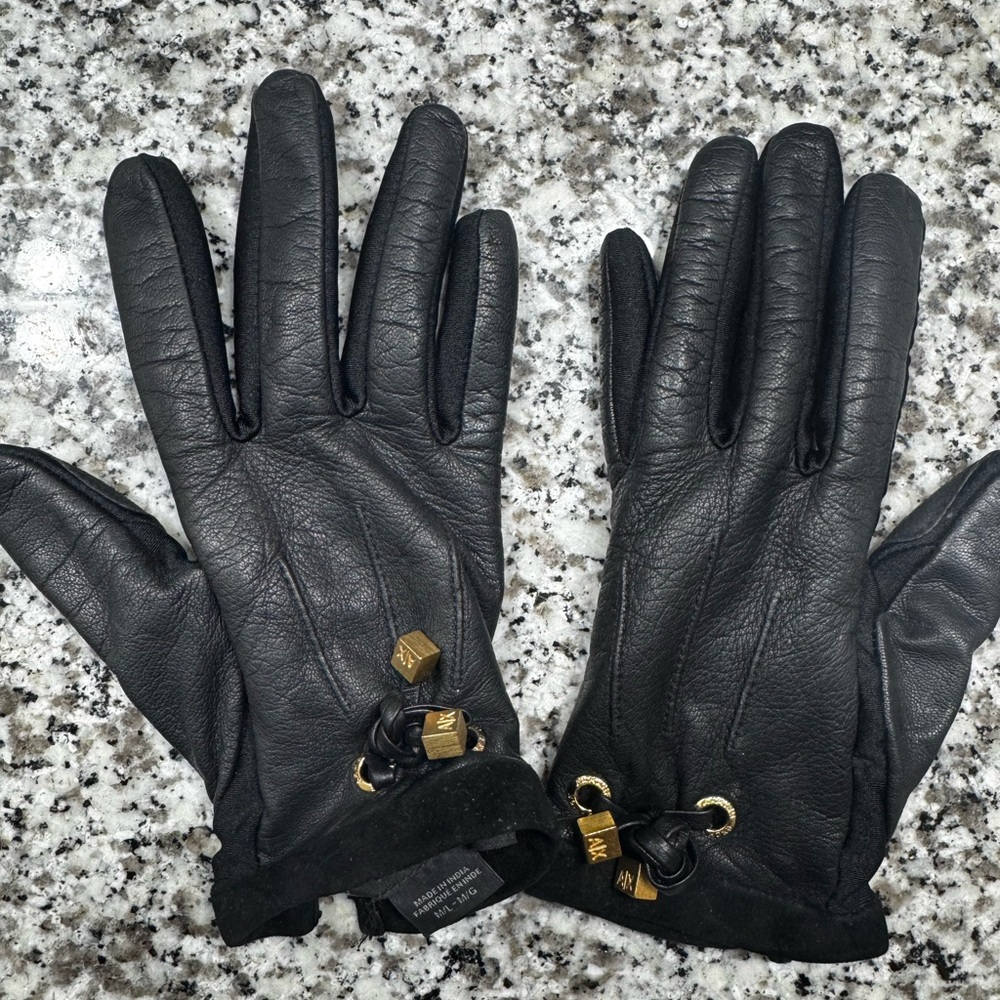 Armani Exchange Leather Gloves